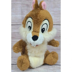 Disney Plush Chip Chipmunk Stuffed Animal Toy Brown Cream 7.5"